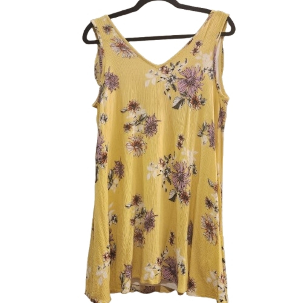 Newbury Kustom Yellow Floral Mini Dress